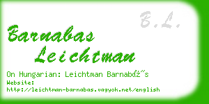 barnabas leichtman business card